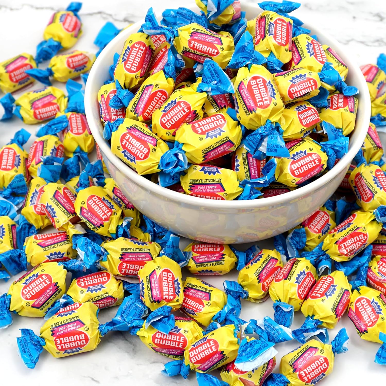 Dubble Original Classic Bubble Gum - 5 Pound Bulk Bag (Approx. 350 Pieces) - Individually Wrapped Gum (Original - Pink Gum) : Grocery & Gourmet Food