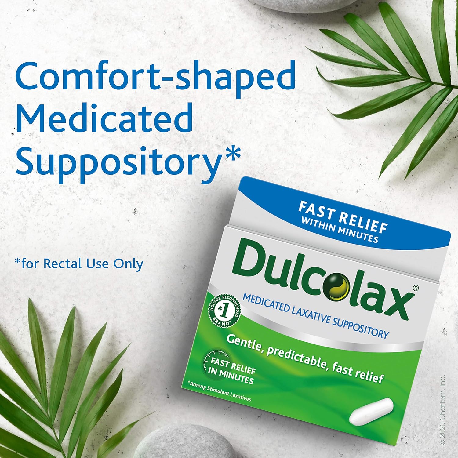 Dulcolax Fast Relief Medicated Laxative Suppositories, Bisacodyl, 10 mg, 8 Count : Health & Household