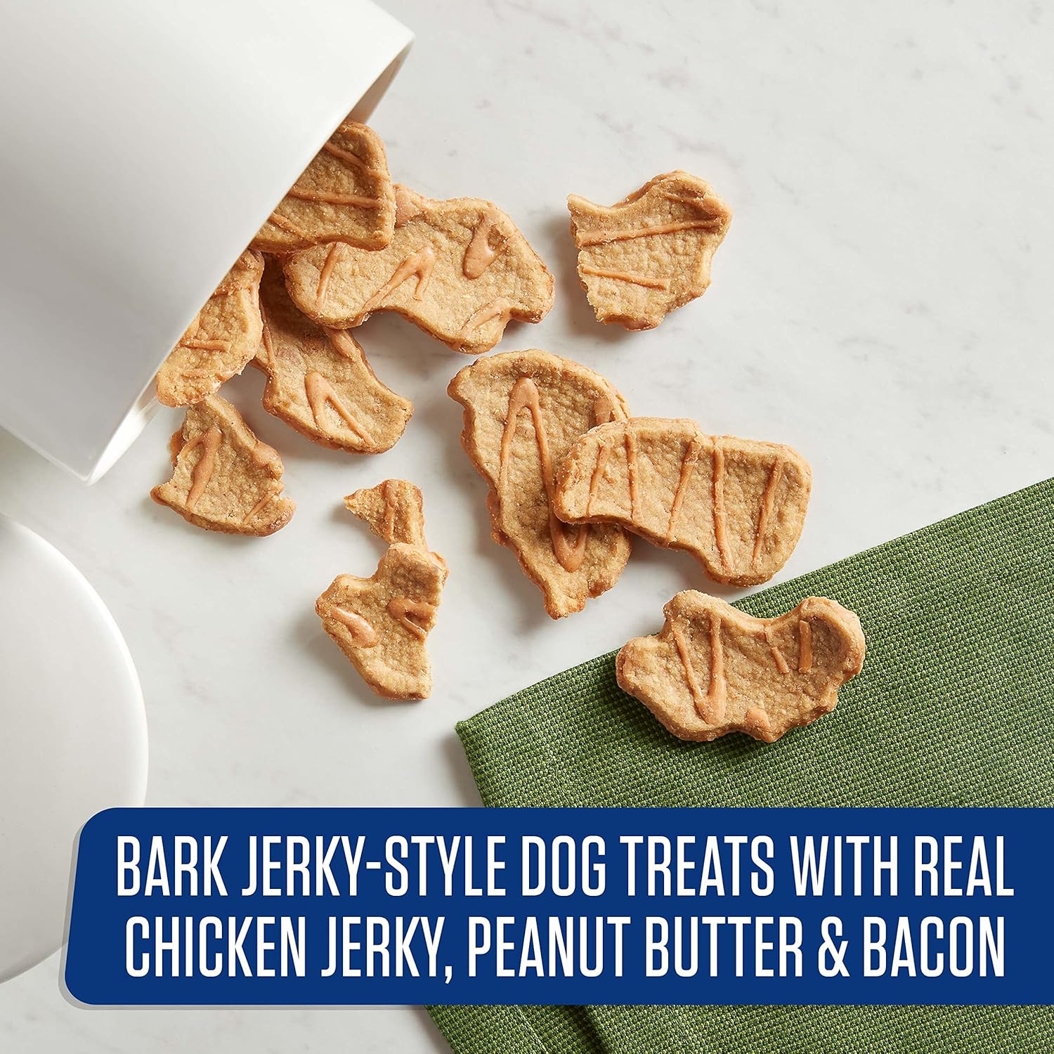 Nutrish Rachael Ray Bark Jerky-Style Dog Treats with Real Chicken Jerky, Peanut Butter & Bacon, 4.5 Ounce (Pack of 5) : Pet Supplies