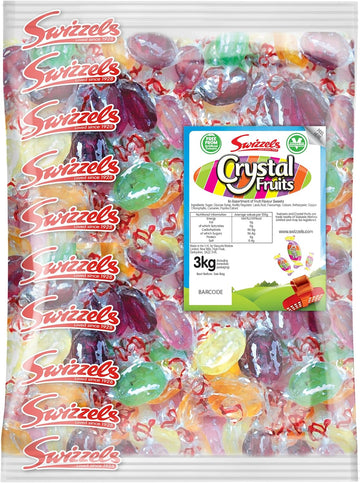 Swizzels Crystal Fruits Flavour Sweets Bag 3 Kg