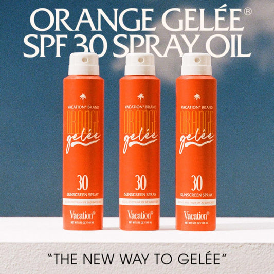 Vacation Orange Gelée Spf 30 Gel & Tube Key Bundle, Hydrating Balm-To-Oil Sunscreen, Mineral-Oil Free, Water-Resistant, Travel Size, 3.12 Oz
