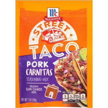 McCormick Street Taco Pork Carnitas 1 oz (Pack of 12) Seasoning Mix