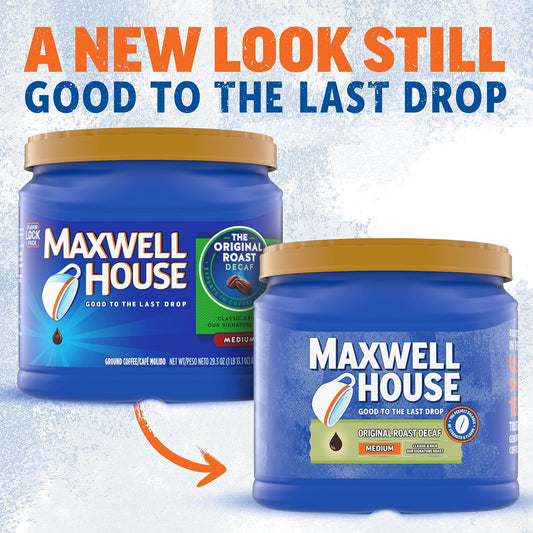 Maxwell House The Original Roast Decaf Medium Roast Ground Coffee ( Canister)