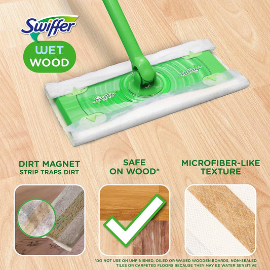 Swiffer Sweeper Wet Wood Floor Mopping Cloths, 20 Count