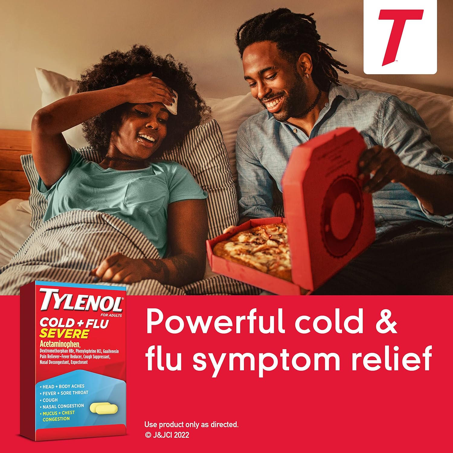 Tylenol Cold + Flu Severe Medicine Caplets for Fever, Pain, Cough & Congestion, 24 ct. : Health & Household