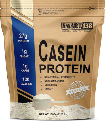 Vanilla Micellar Casein // Cold Processed, Gluten-Free, Soy-Free, Non-Gmo, Usa, Keto, Low Carb, Natural Bcaas (1000G / 2.2Lbs, Vanilla)