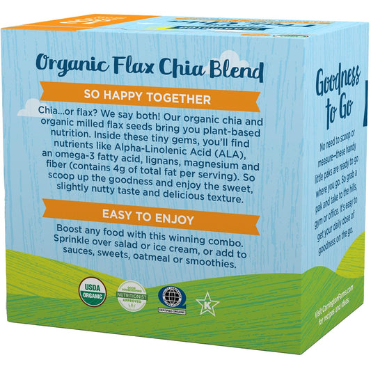Carrington Farms Organic Flax Chia Paks, 5.08 oz 12 Packets (Pack of 6), Packaging May Vary
