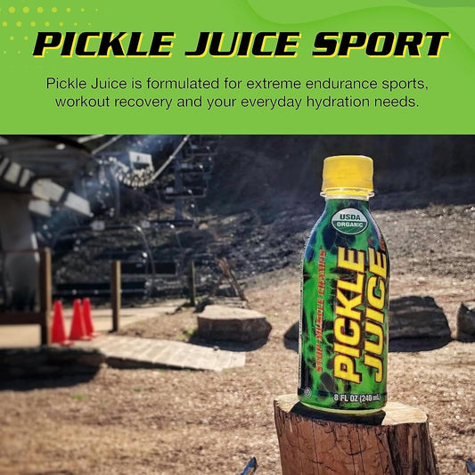 Pickle Juice Sports Drink - Relieves Cramps Immediately - Electrolyte Pickle Juice For Day & Night Time Cramp Relief - Pickle Juice For Leg Cramps - No Artificial Ingredients - 8 Oz, 12 Pack