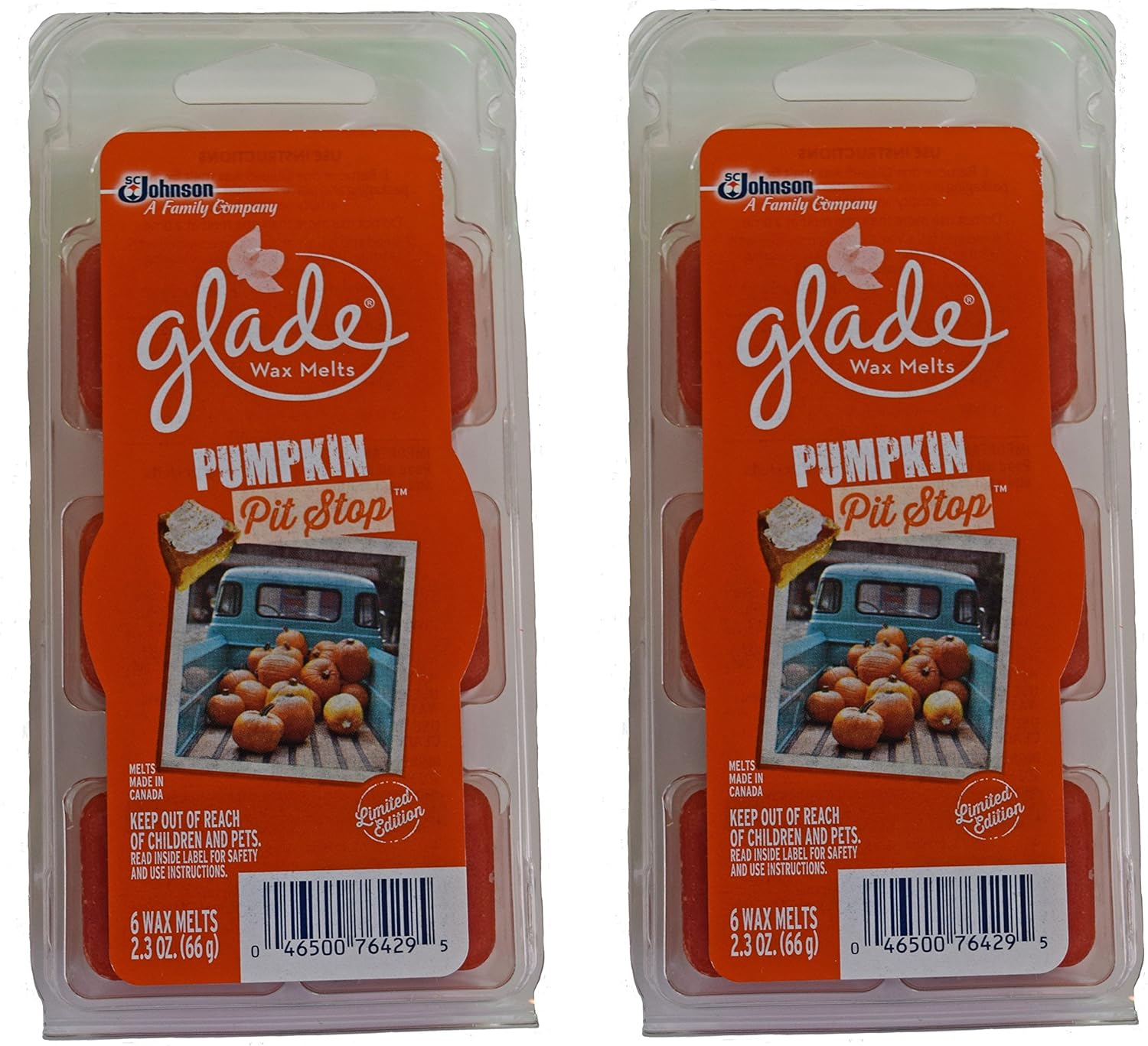 12 Glade Wax Melts Pumpkin Pit Stop Spice Limited Edition (2 x 6 Packs)