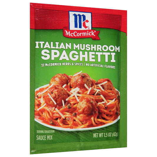 Mccormick Italian Mushroom Spaghetti Sauce Mix, 1.5 Ounce (Pack Of 12)