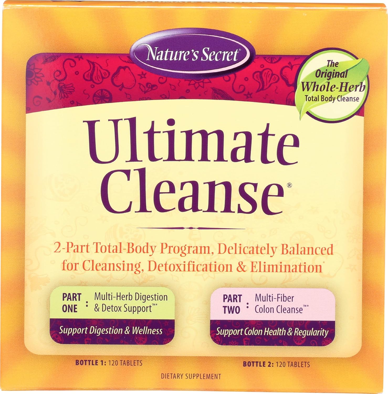 Ultimate Cleanse By Nature'S Secret | Cleansing, Detoxification & Elimination, Two 120 Tablet Bottles