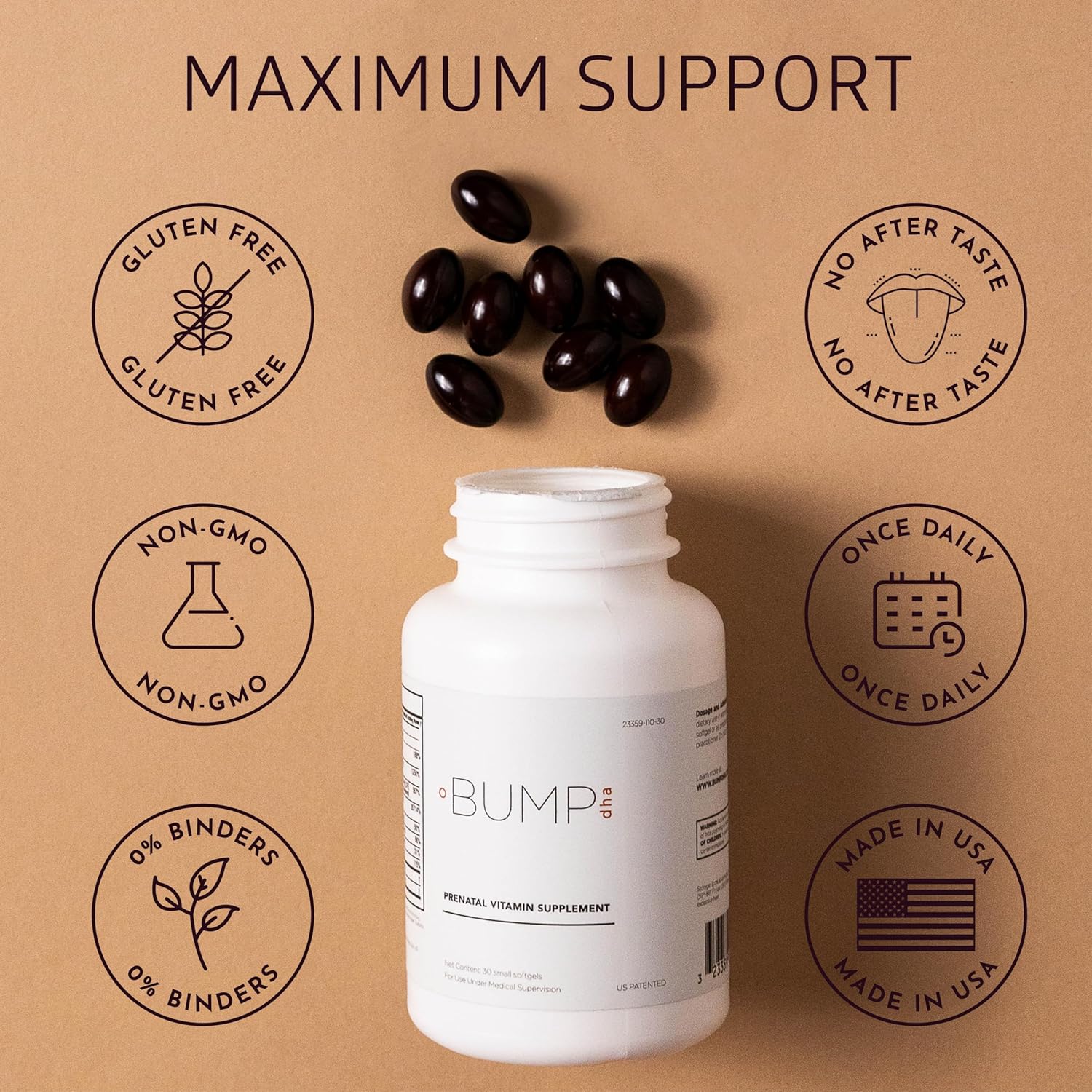 Premium Prenatal Vitamins [10 Powerful Ingredients] With Dha, Epa, Folate And Vitamin B12, All Natural Pregnancy Supplement For Fetal Development And Pregnancy Support, 30 Softgels