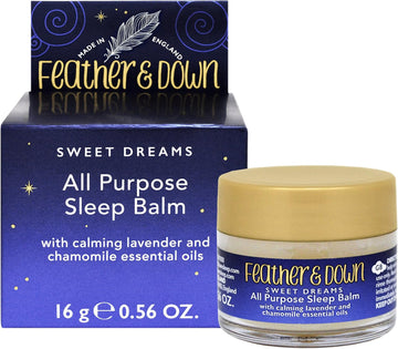 Feather & Down Sweet Dream All-Purpose Sleep Balm (16G) - With Calming Lavender And Chamomile Essential Oils To Encourage A Restful Night'S Sleep. Vegan Friendly & Cruelty Free. (Pack Of 2)