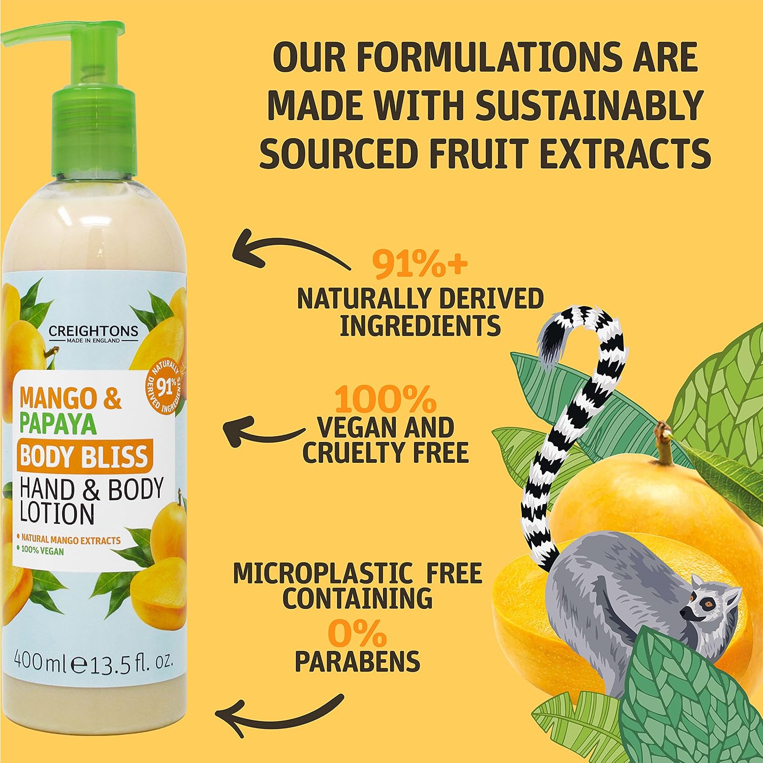 Creightons Body Bliss Coconut Water Hand And Body Lotion (400Ml) - Contains 90%+ Naturally Derived Ingredients, Cruelty Free, Vegan Friendly & Paraben Free (Pack Of 2)