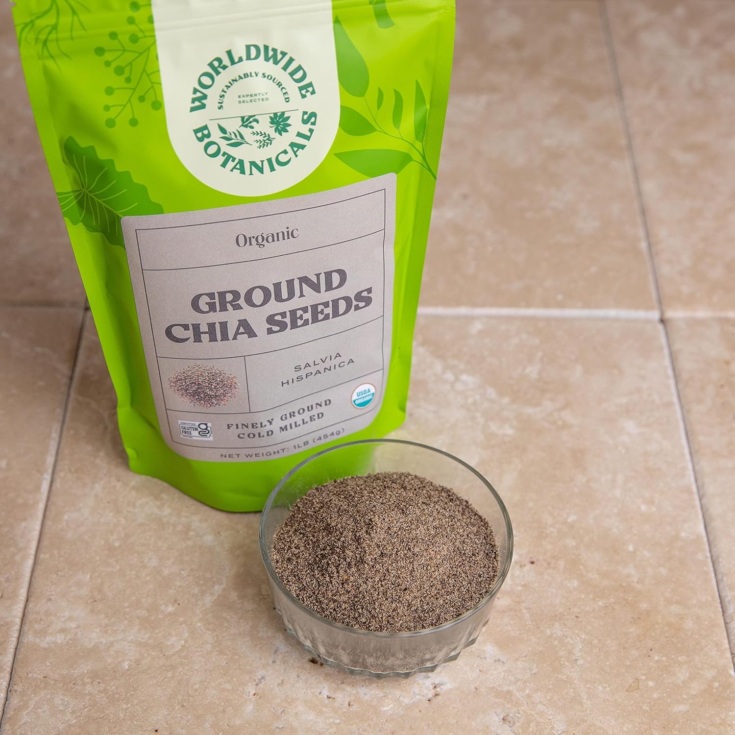 Organic Ground Chia Seeds – Excellent Source Of Fiber, Protein, And Omega-3 Fatty Acids | Gluten-Free | Vegan | Non-Gmo | Kosher, 1 Pound, Pack Of 2