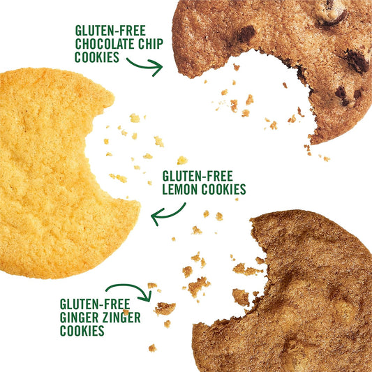 Tate'S Bake Shop Gluten Free Cookies Variety Pack, Lemon, Ginger Zinger And Chocolate Chip Cookies, 3 - 7 Oz Bags