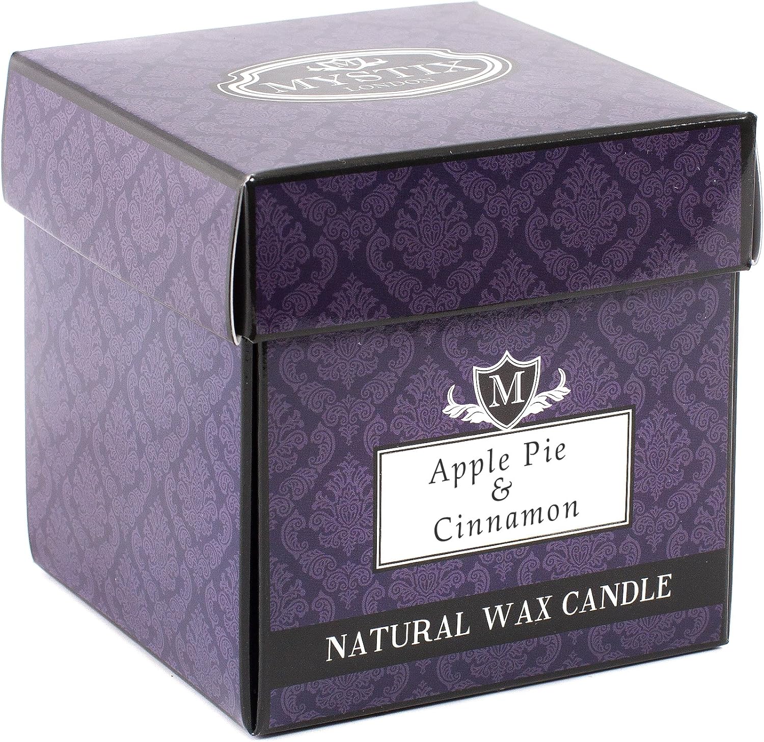 Mystix London | Apple Pie & Cinnamon - Scented Candle Large 29Cl | Best Aroma For Home, Kitchen, Living Room And Bathroom | Perfect As A Gift | Reusable Glass Jar