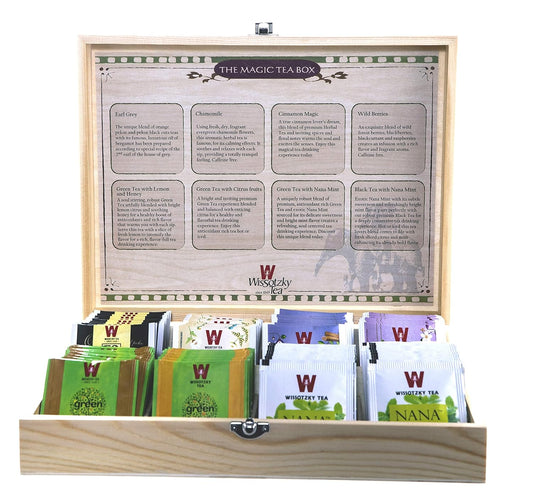 Wissotzky Magic Tea Chest, Gift Box Collection W/ 80 Assorted Teas