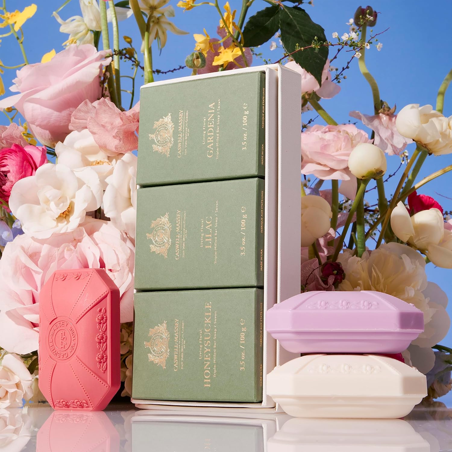 Caswell-Massey Lilac, Gardenia & Honeysuckle Scents, Natural Bar Soap Gift Set For Women, Moisturizing Body Soap Bars With Essential Oils, Plant-Based Triple-Milled Luxury Soap For Soft Skin, 3X3.5 Oz : Beauty & Personal Care