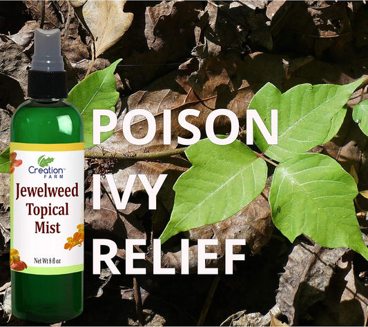 Creation Farm Jewelweed Spray - Itchy Skin Relief Remedy For Poison Ivy Oak Large 8 Oz Size Use For Skin Allergy,Rash - All Natural Botanical Base Of Plant Extracts