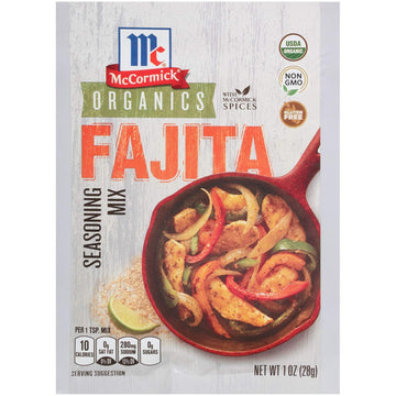 Mccormick Organics Fajita Seasoning Mix, 1 Oz (Pack Of 12)