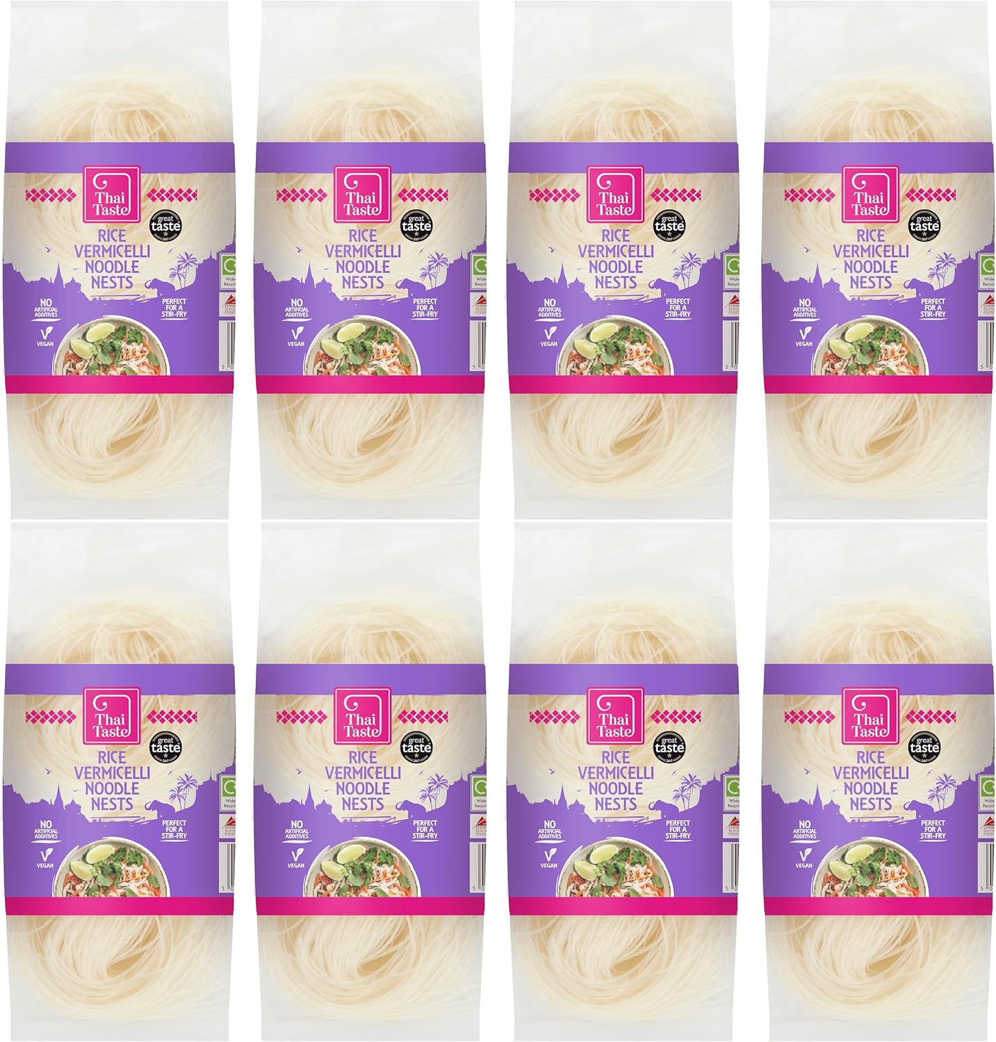 Thai Taste - Rice Vermicelli Noodle Nests - Sen Mee - 200G (Case Of 8)