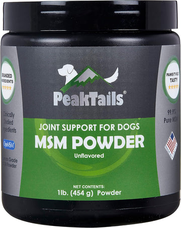 Kala Health Peaktails Msm Powder For Dogs – 1 Lb, Pure Organic Sulfur, Supports Joint Health, Mobility & Comfort – Us-Sourced Msm, Flavorless Powder