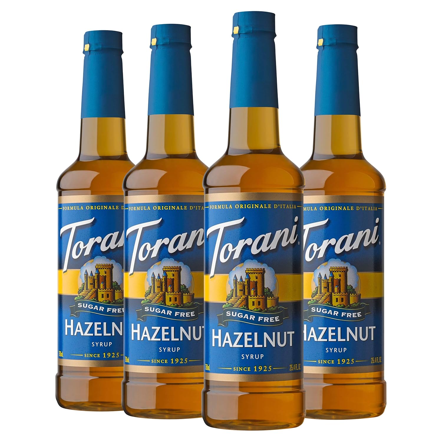 Torani Sugar Free Syrup, Hazelnut, 25.4 Ounce (Pack Of 4)