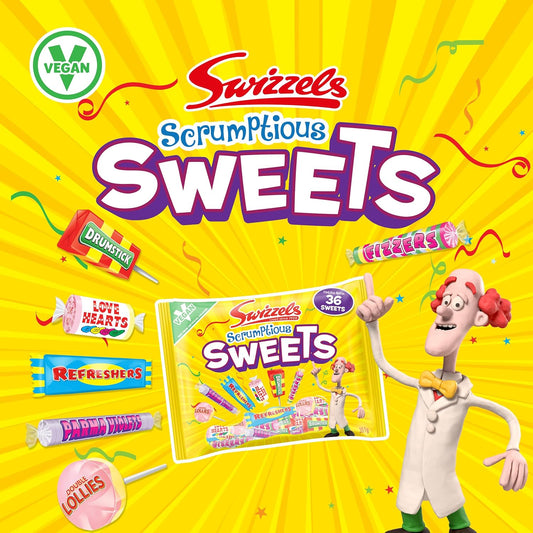 Swizzels Scrumptious Sweets - A Large Selection Of Mouthwatering And Chewy Candy Treats 351G Bag