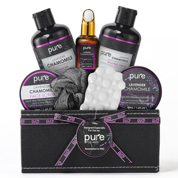 Lavender Bath Spa Gift Set For Men Women And Couples! Best Spa Set For Birthday Valentines Gift (8 Pc)