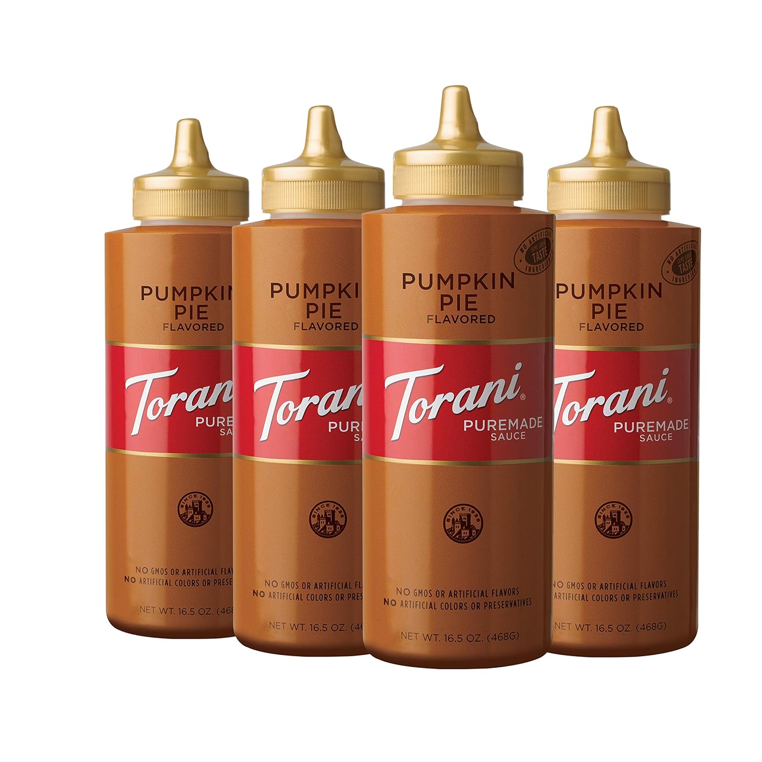 Torani Puremade Sauce, Pumpkin Pie, 16.5 Ounces (Pack Of 4)