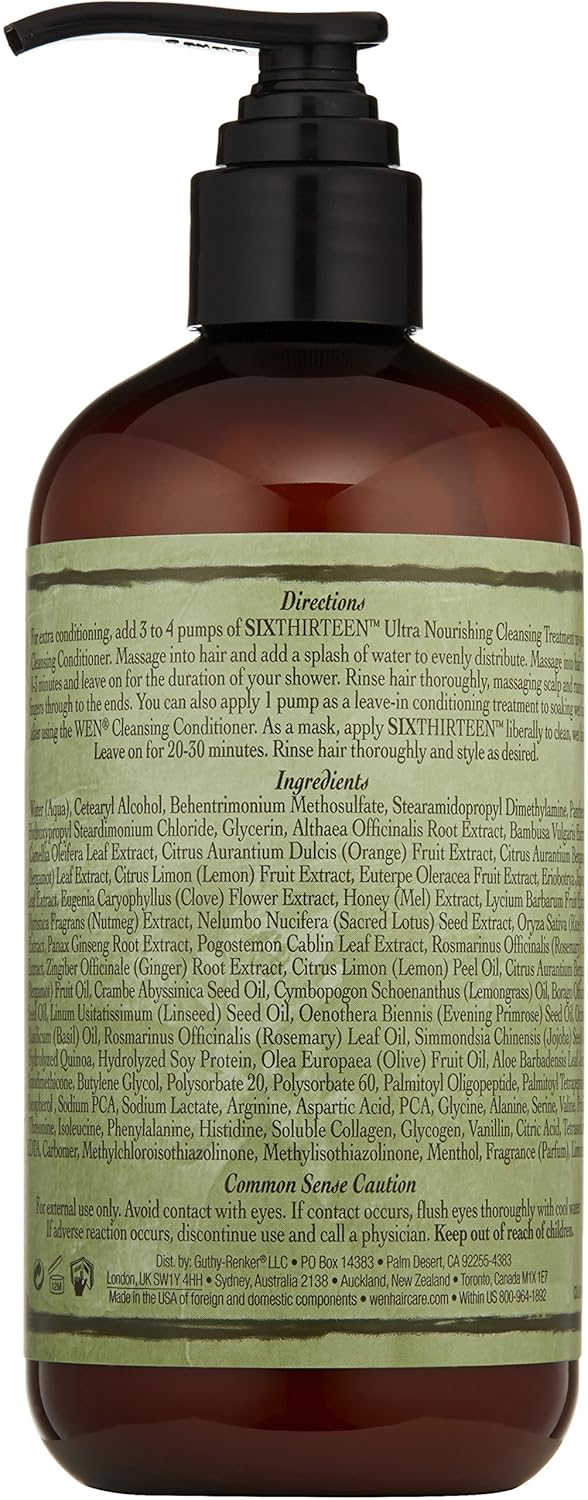 Wen By Chaz Dean Sixthirteen Ultra Nourishing Cleansing Treatment, 12 Fl Oz : Beauty & Personal Care