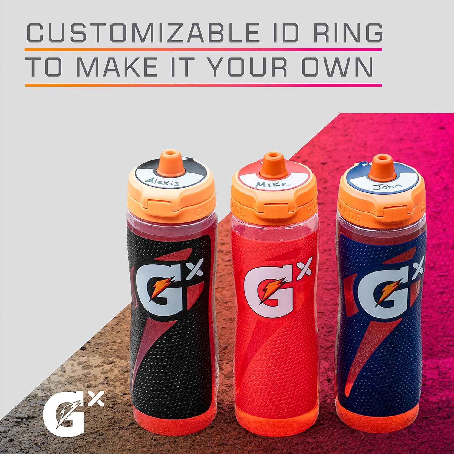 Gatorade Gx Hydration System, Non-Slip Gx Squeeze Bottles & Gx Sports Drink Concentrate Pods, Orange : Sports & Outdoors