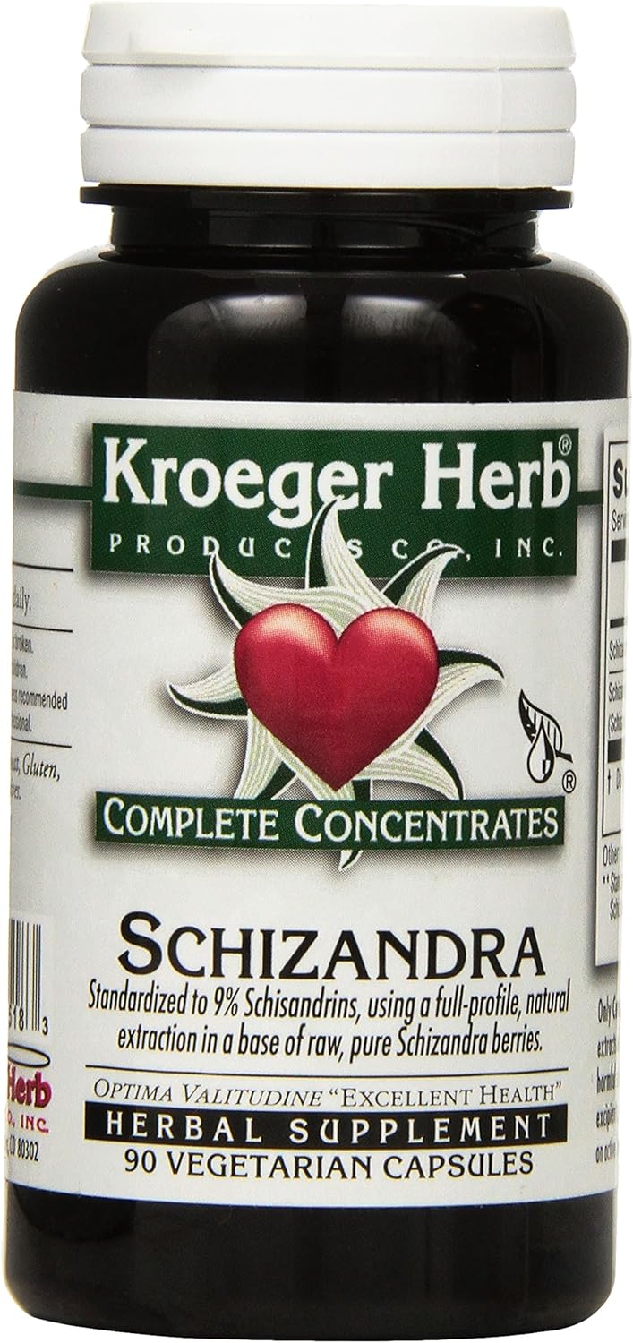 Kroeger Herb Schizandra Vegetarian Capsules, 90 Count