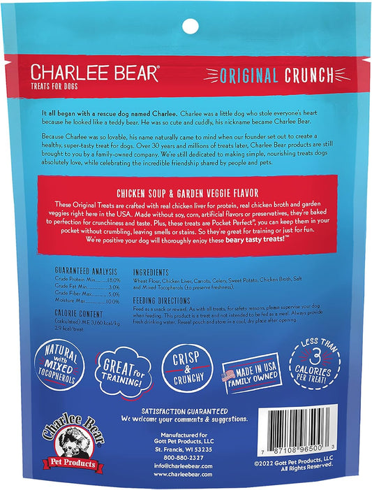 Charlee Bear Chicken Soup & Garden Veggie Dog Treats 16 Oz. Bag
