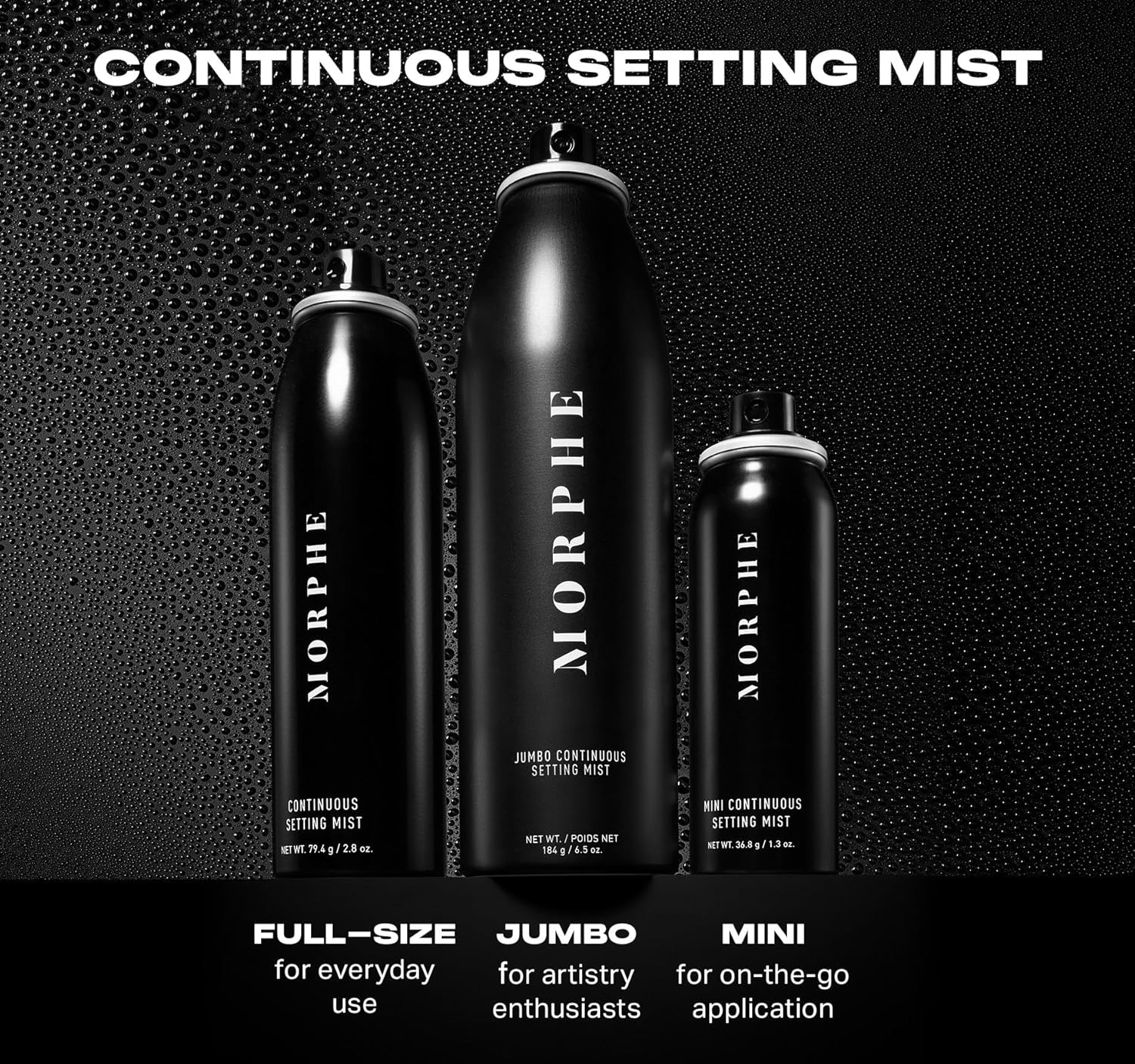 Morphe Continuous Setting Mist - Micro-Fine Makeup Setting Spray With A Natural Radiant Finish - Helps Makeup Resist Caking Or Fading & Increases Wear Of Foundation (2.8 Fl Oz) : Beauty & Personal Care