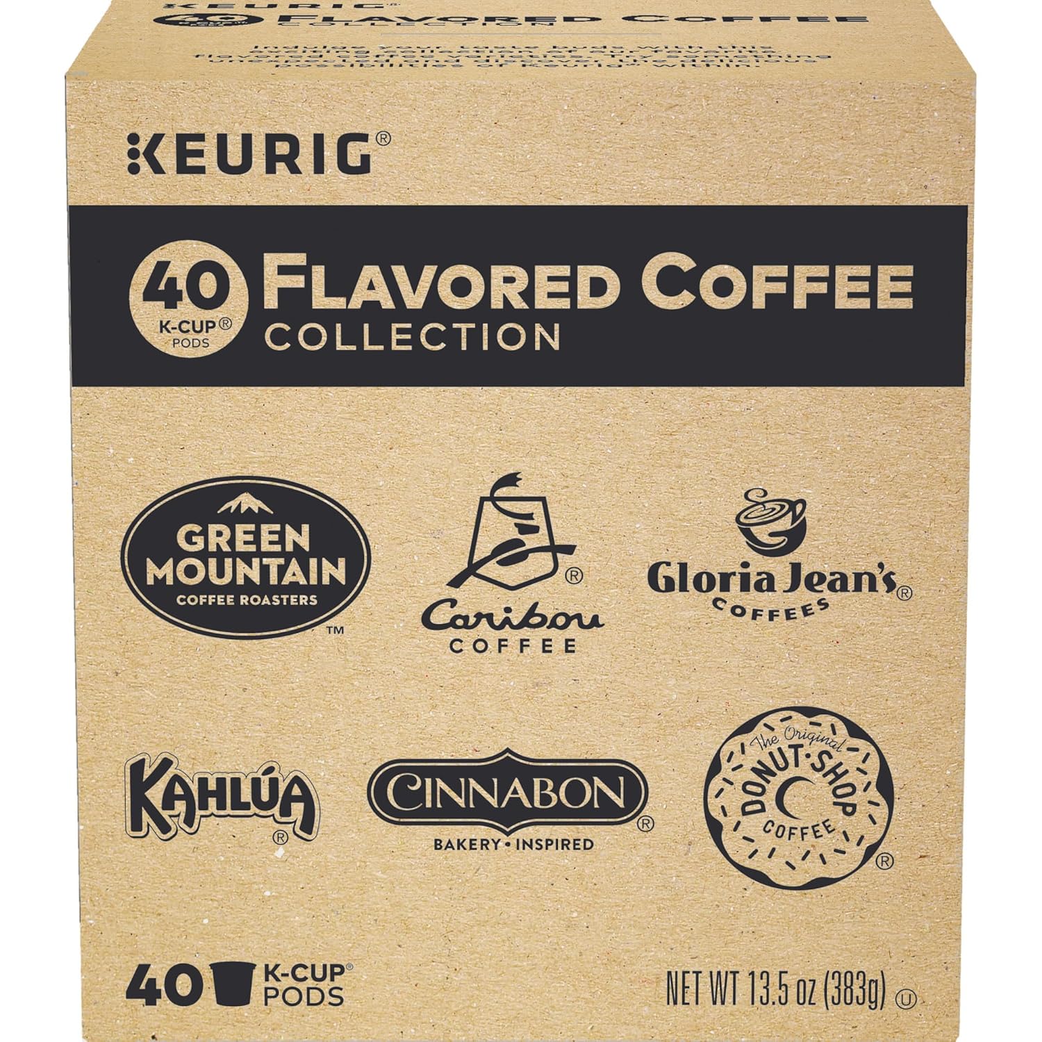 Keurig Flavored Coffee Pods Collection Variety Pack, Single-Serve Coffee K-Cup Pods Sampler, 40 Count