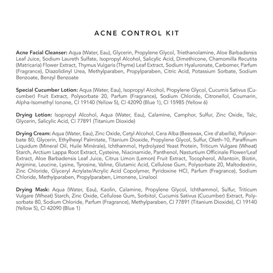 Mario Badescu Acne Starter/Control/Repair Skin Care Kit For All Types Of Breakouts | Facial Set Ideal For Combination Or Oily Face For Healthy, Clear Complexion