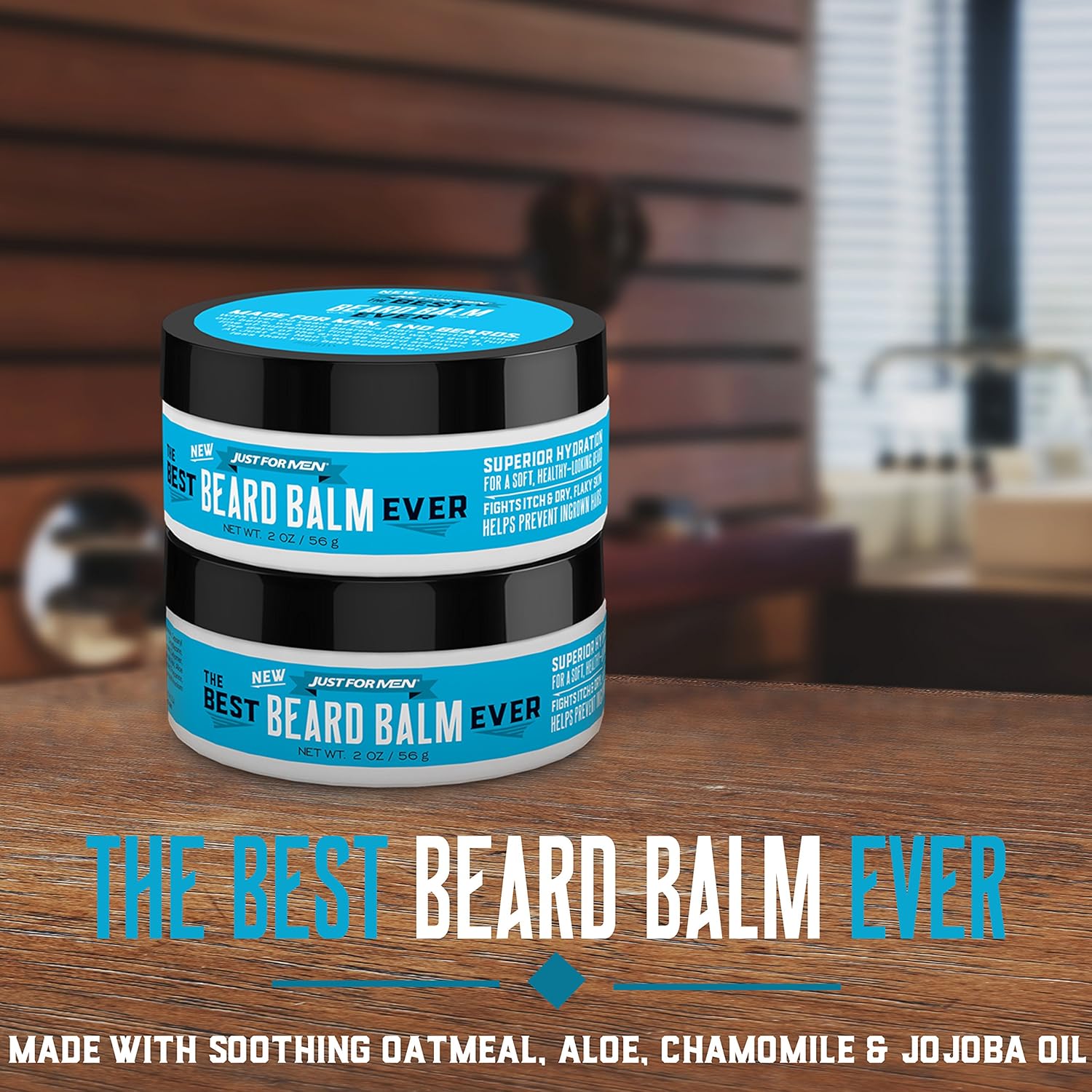 Just For Men The Best Beard Balm Ever, Stlying Balm with Oatmeal, Aloe, Chamomile, and Jojoba Oil, 2.25 Fluid Ounce : Beauty & Personal Care