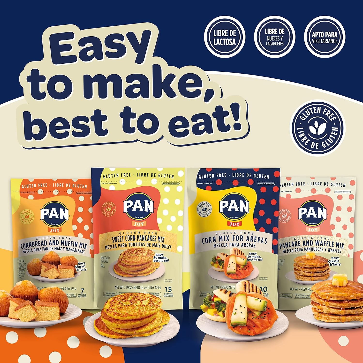 P.A.N Pancake and Waffle Mix – Gluten Free 1 lb. (6 Pack) : Grocery & Gourmet Food