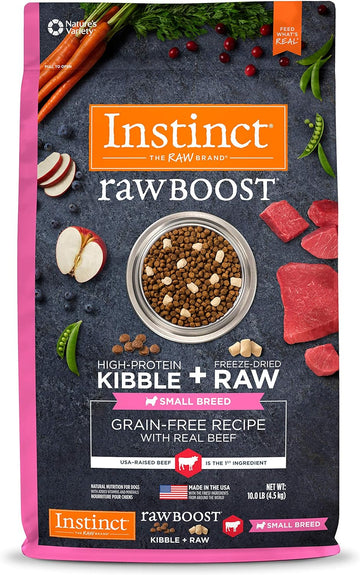 Instinct Raw Boost Small Breed Grain Free Recipe with Real Beef Natural Dry Dog Food, 10 lb. Bag
