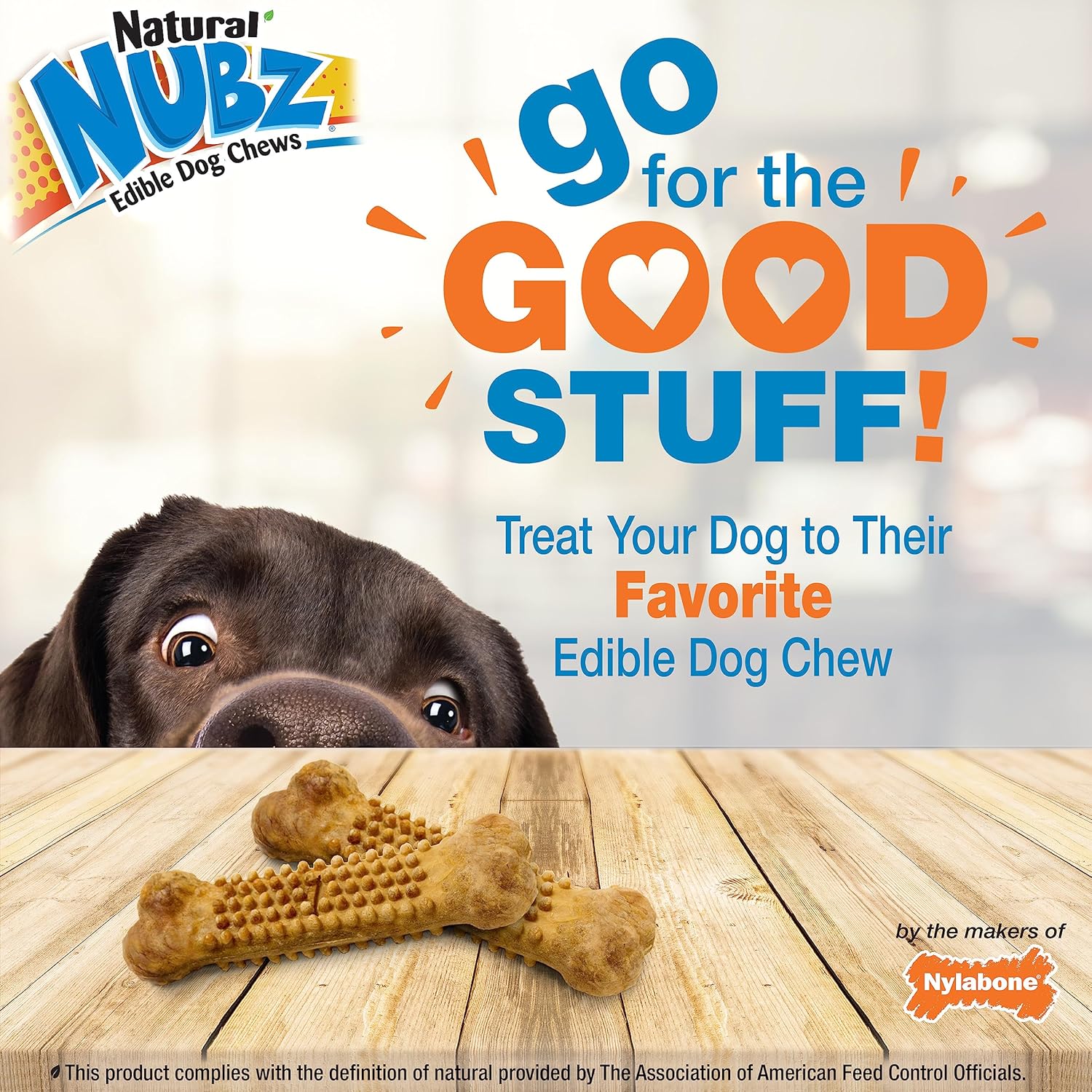 Pet Supplies : Nylabone Nubz Natural Edible Chew Treats for Dogs, Made in USA, Chicken Flavor, Large - Up to 50 lbs. (8 Count) : Amazon.com