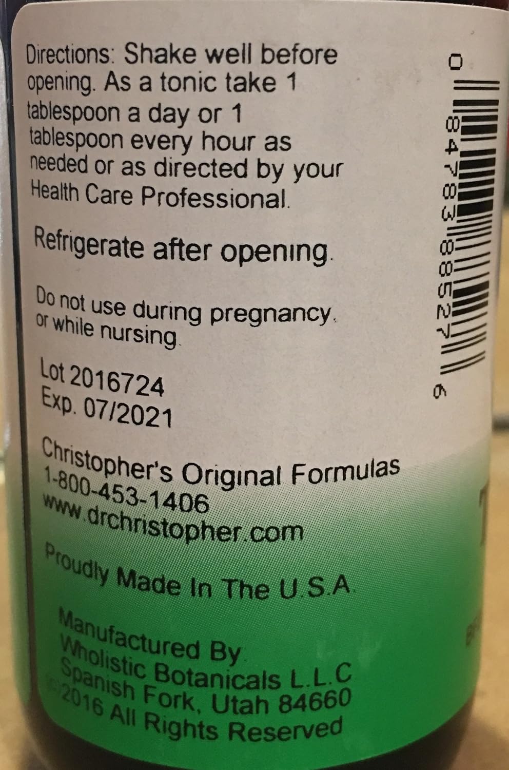 Dr Christopher'S Formula Complete Tissue And Bone Syrup, 4 Ounce : Health & Household