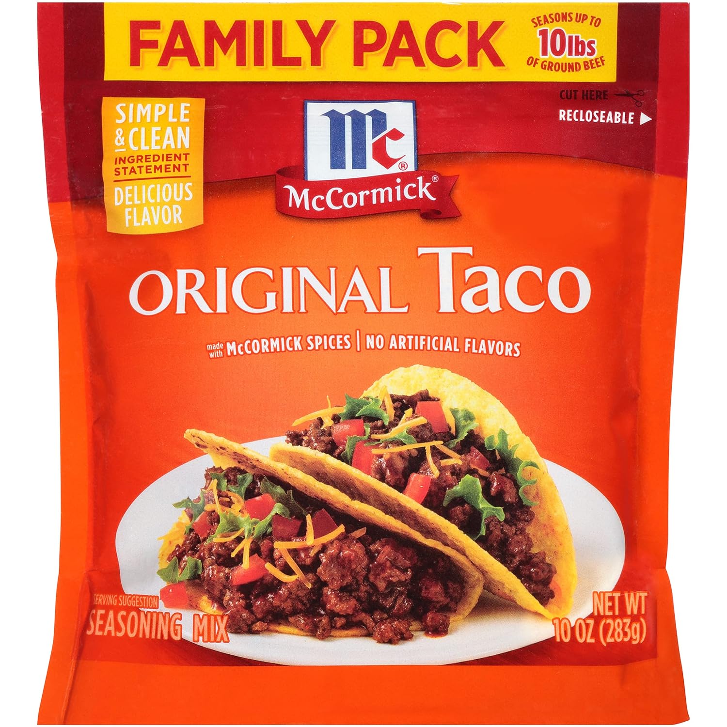 McCormick Family Pack Original Taco Seasoning Mix, 10 oz