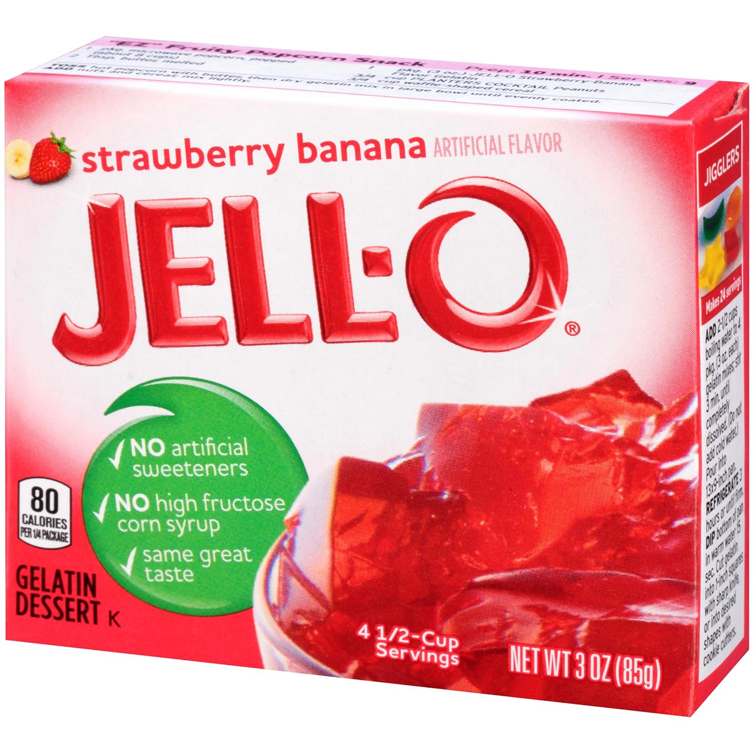 Jell-O Strawberry Banana Gelatin Dessert Mix (3 Oz Box)