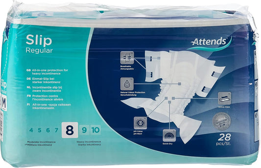 Attends Slip Regular 8 Medium Pack Of 28