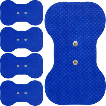 Med-Fit Butterfly Wireless Tens Self-Adhesive Electrode – Versatile, Durable, And Hassle-Free Pain Relief (Blue, Butterfly 5 Pack)