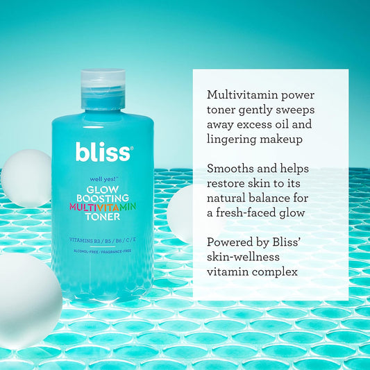 Bliss Well Yes Hydrating Toner With Vitamin B3, B5, B6, C & E - Brightens, Soothes, And Balances Skin - Alcohol-Free, Ideal For Sensitive & Oily Skin