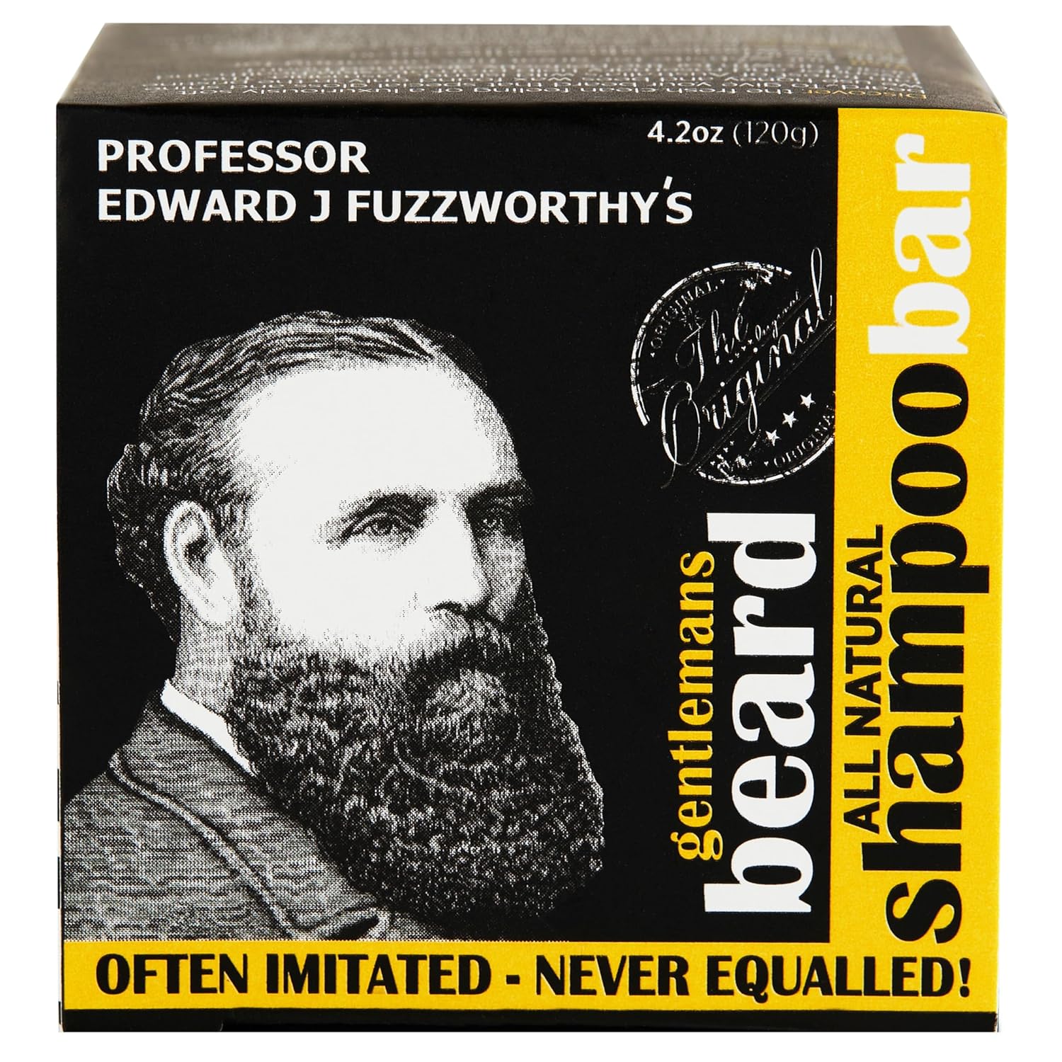 Professor Fuzzworthy'S Gentlemans Beer Beard Hair Shampoo Bar For Normal, Dry, Oily Hair | Scented With All Natural Oils From Tasmania Australia - 4.2 Oz