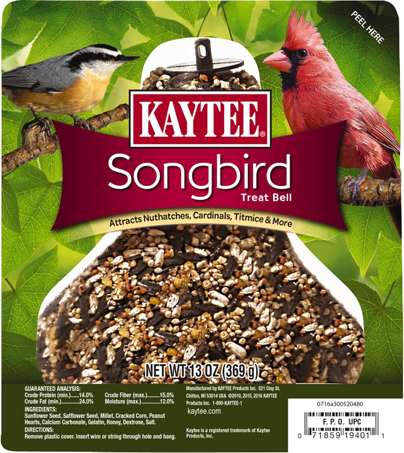 Kaytee Wild Bird Songbird Seed Treat Bell